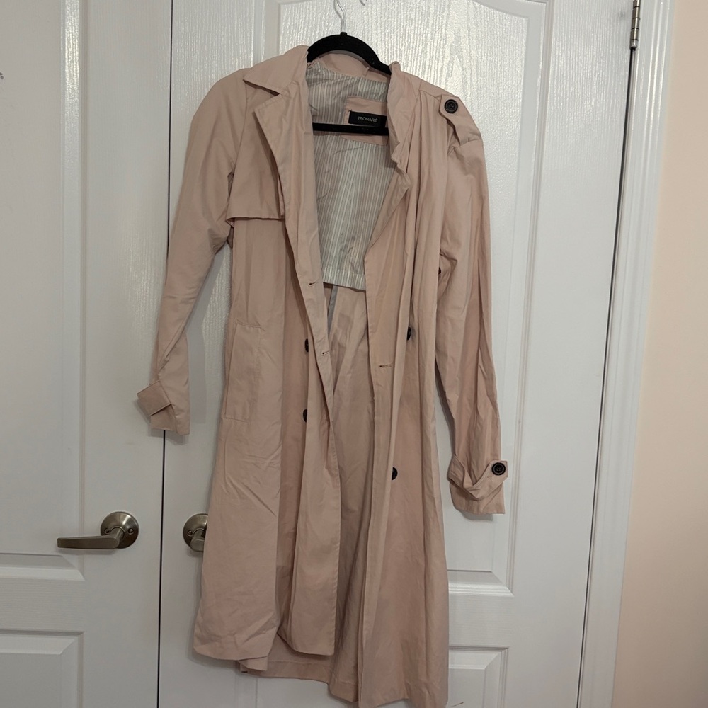 Beige Pink Trench Coat